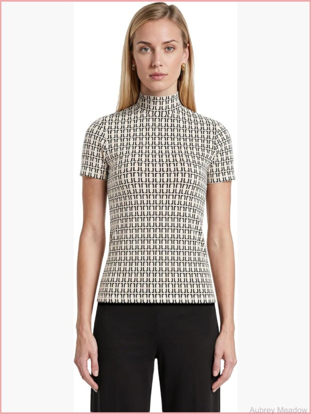 Stretch Mock Neck Blouse - Work to Weekend Top